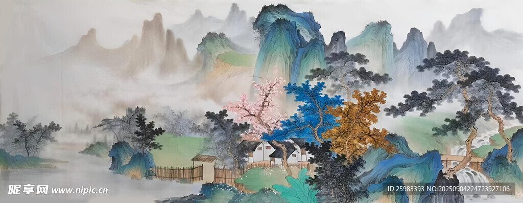 水墨山水图