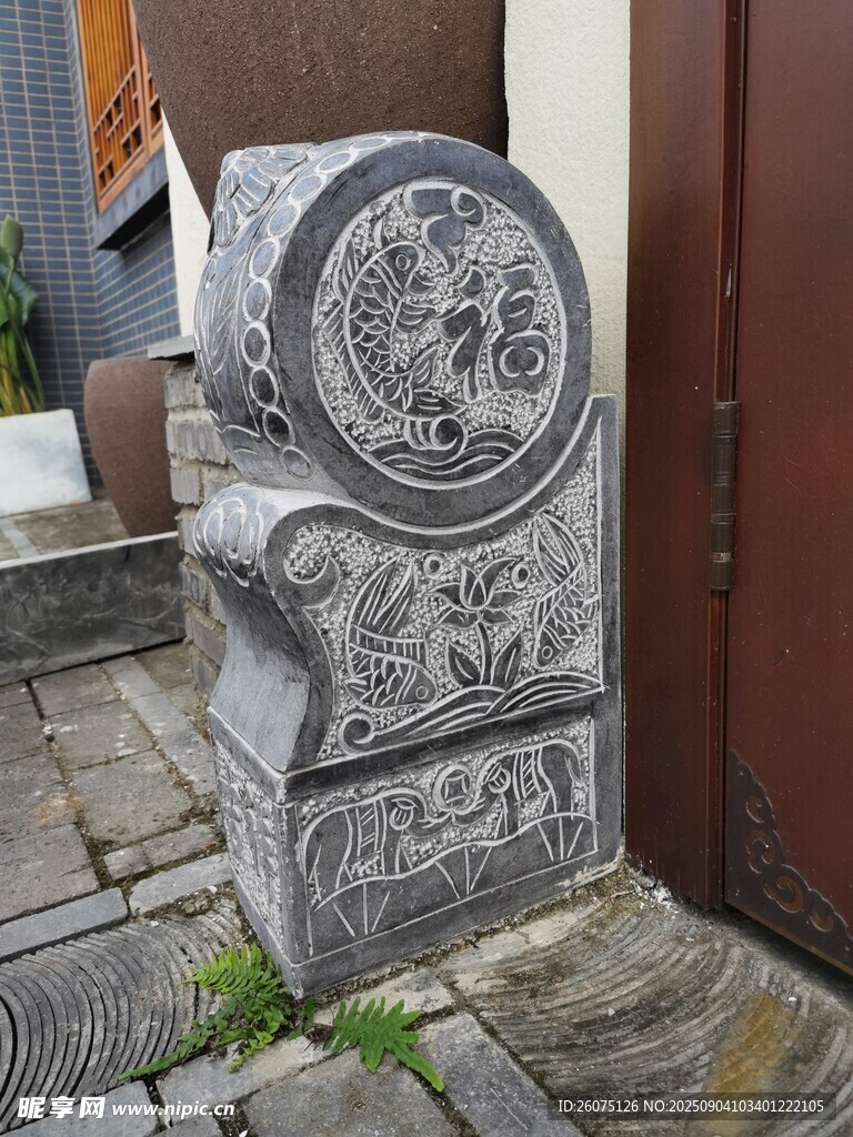 中式石雕门墩传统工艺美