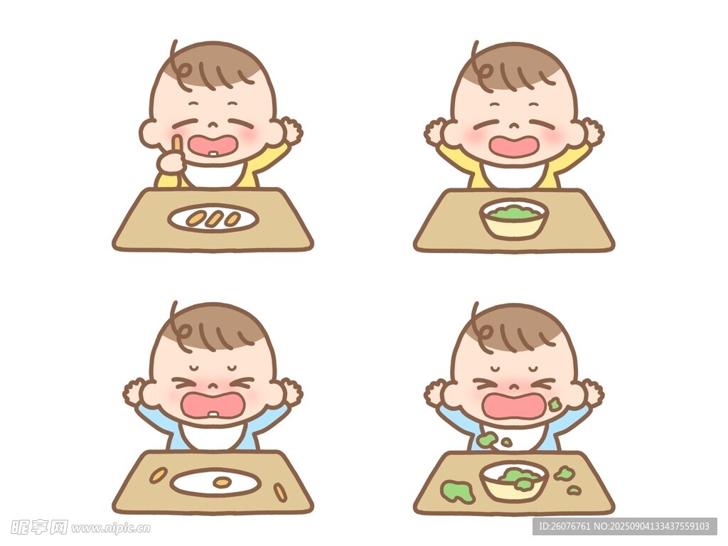 宝宝用餐表情变化