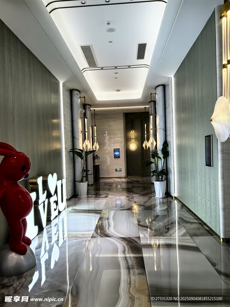 现代风格豪华走廊空间
