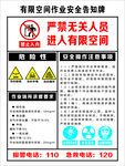 有限空间作业安全告知牌
