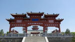 中式红牌坊建筑景观