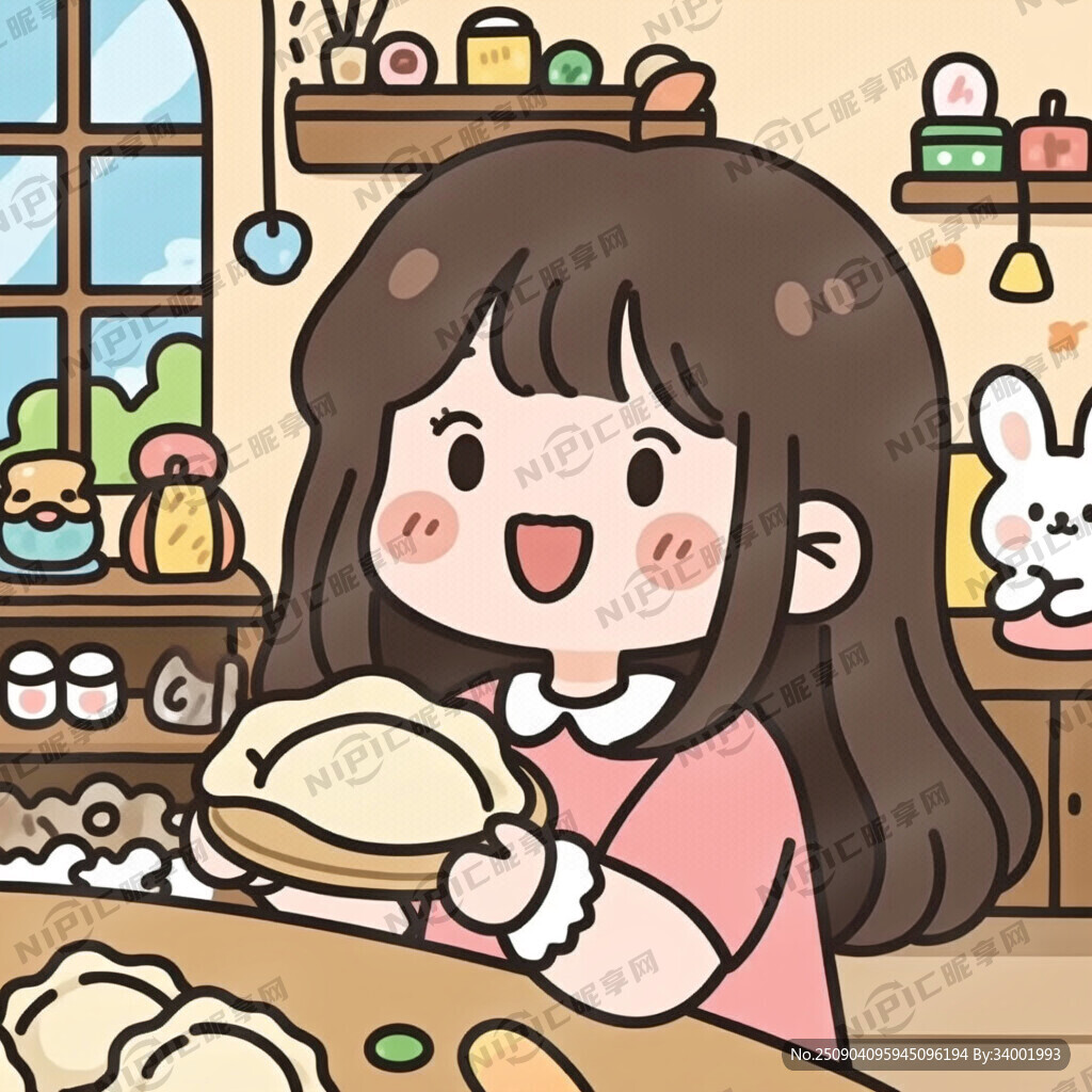 卡通人物 手工饺子 可爱 女