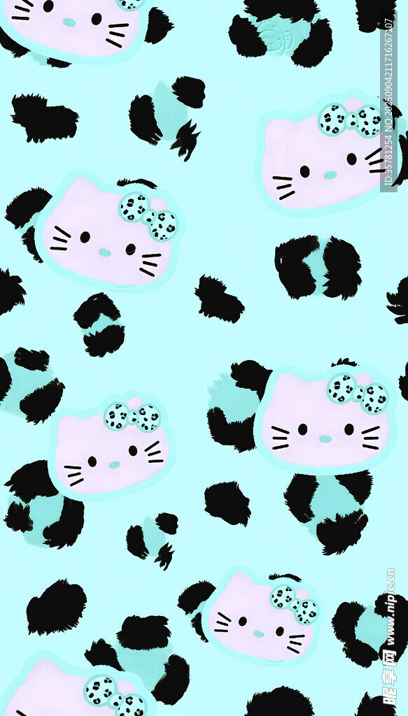 可爱熊猫图案背景纹理