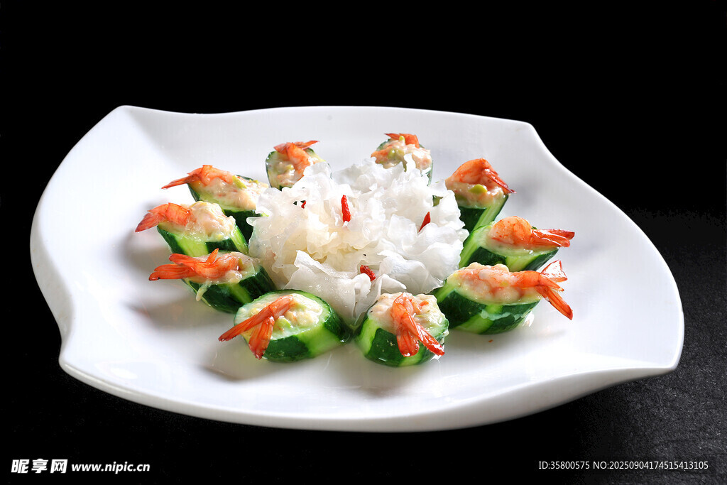 虾仁蔬菜摆盘佳肴