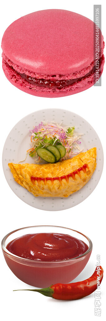 美味粉色食物组合