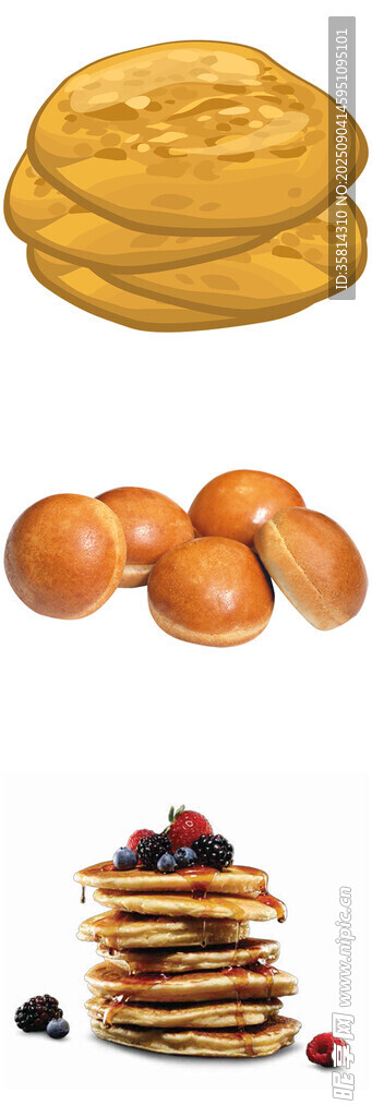 美味早餐糕点与浆果