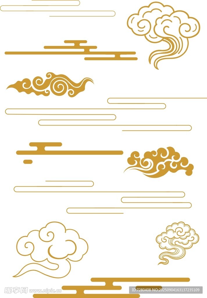 云纹线条装饰元素