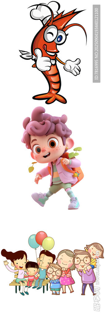 卡通角色与孩子们欢乐同行