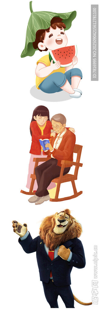 家庭温馨瞬间与趣味角色