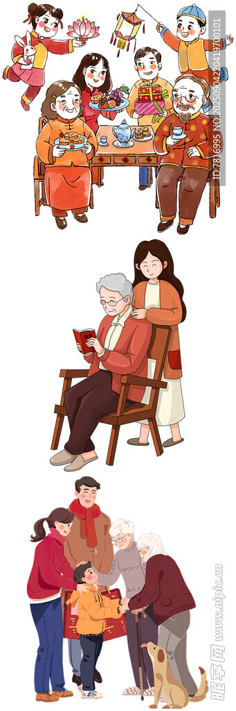 温馨家庭团聚时刻