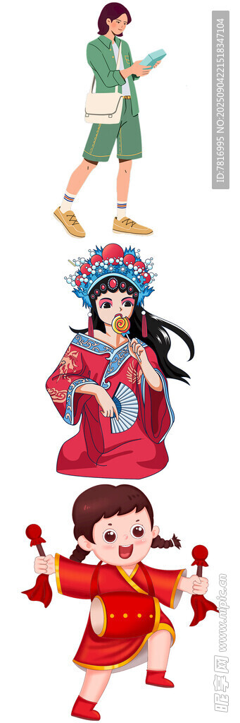 传统服饰儿童形象展示