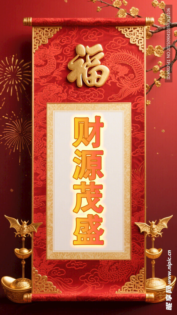 喜庆福字财源茂盛挂饰