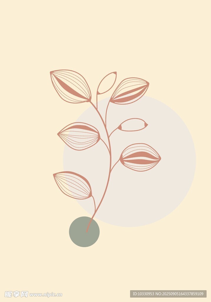 简约植物插画