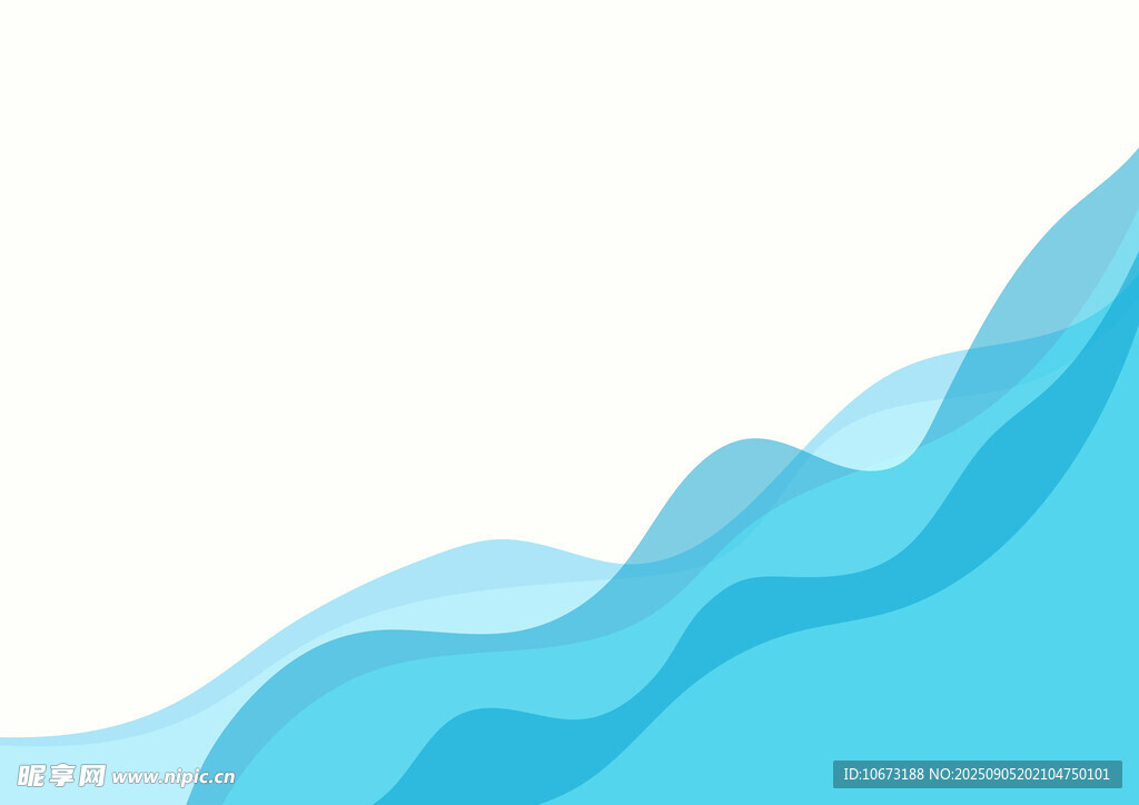 蓝色渐变波浪背景图