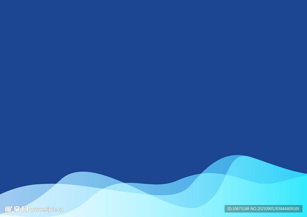 蓝色渐变波浪背景图
