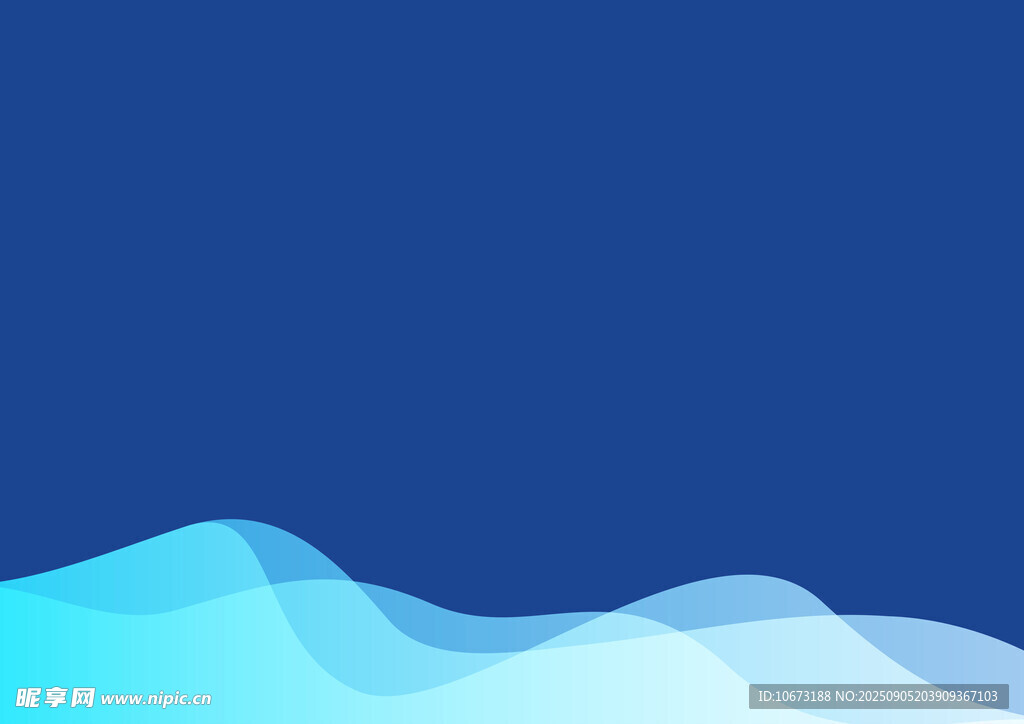 蓝色渐变波浪背景图