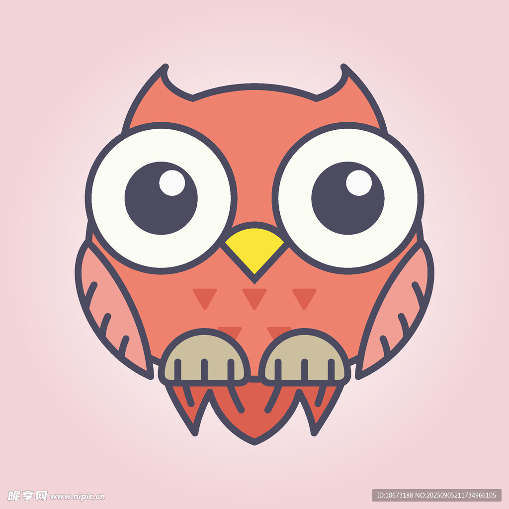 可爱卡通猫头鹰形象