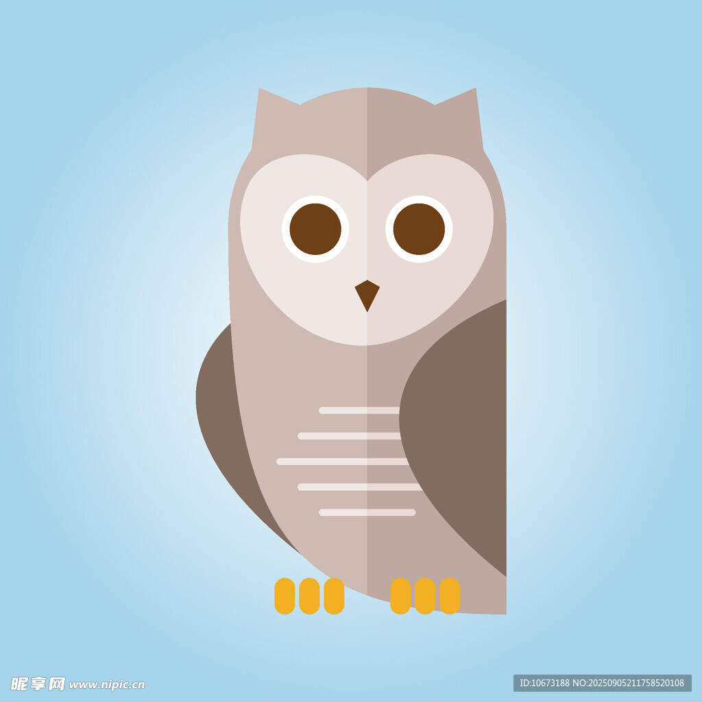可爱猫头鹰插画