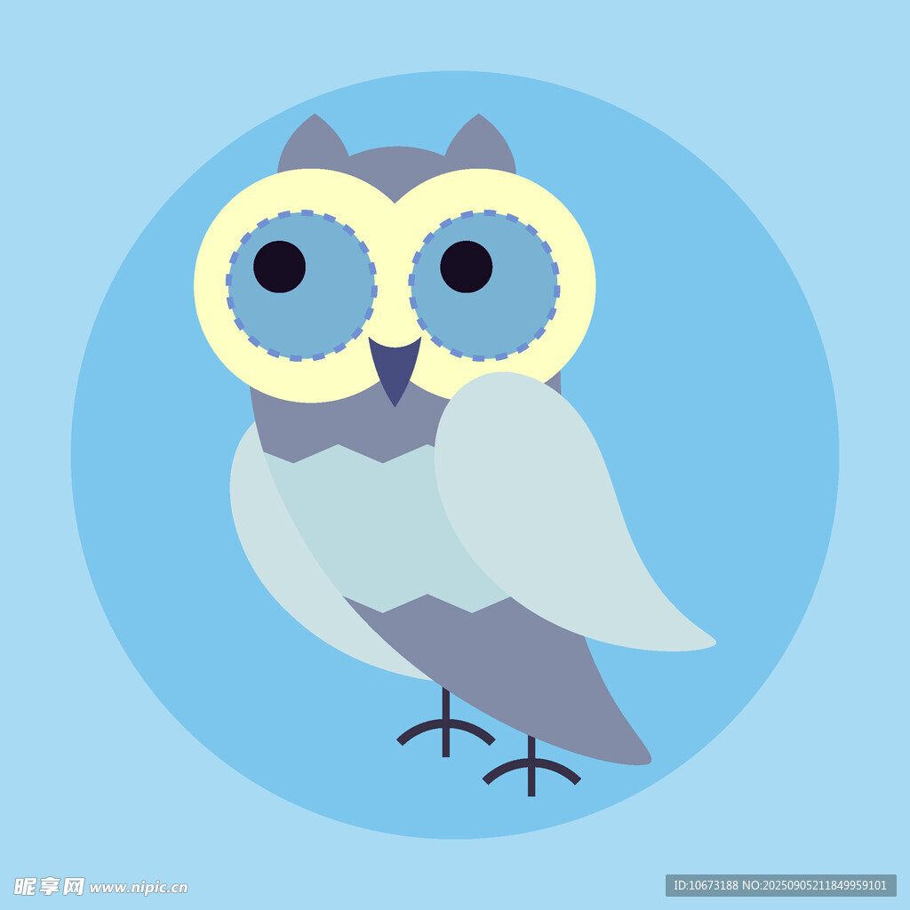 可爱猫头鹰插画