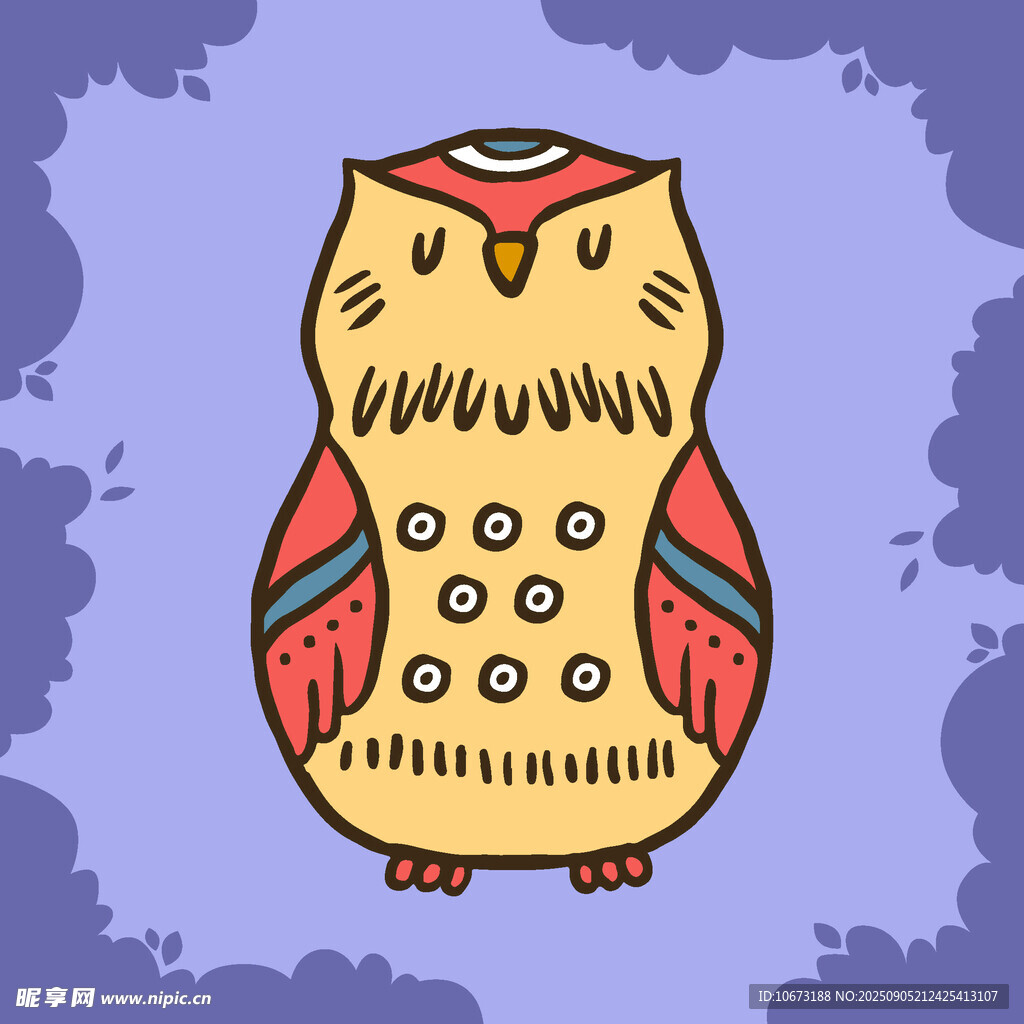 卡通猫头鹰插画
