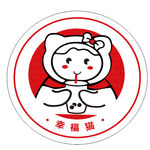 幸福猫奶茶logo