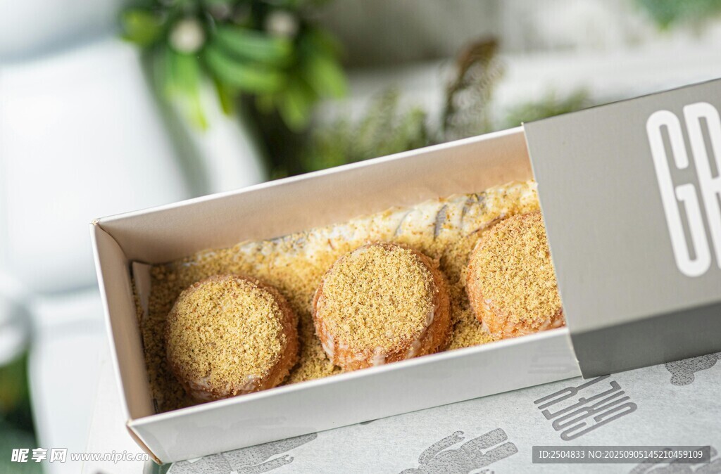 盒装美味饼干展示
