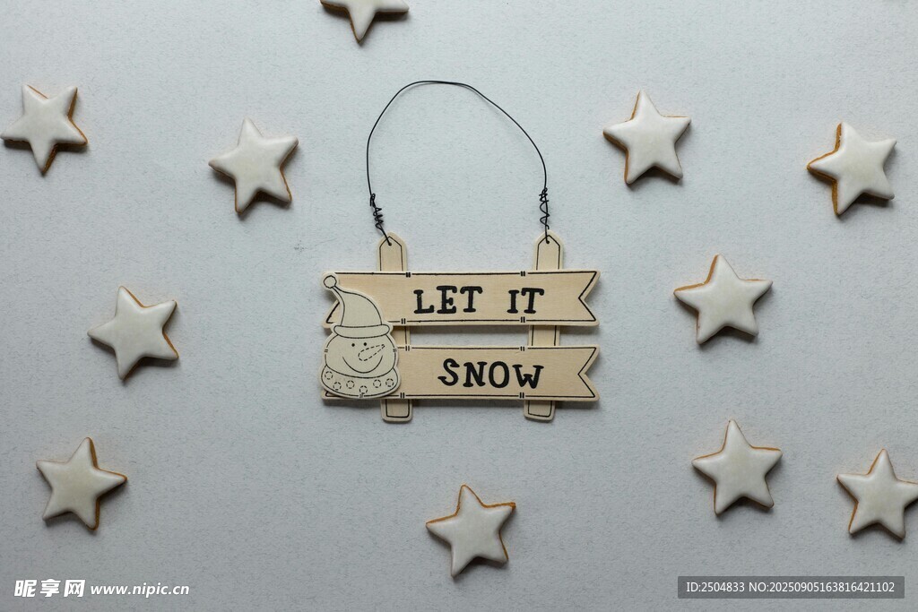 装饰牌Let It Snow