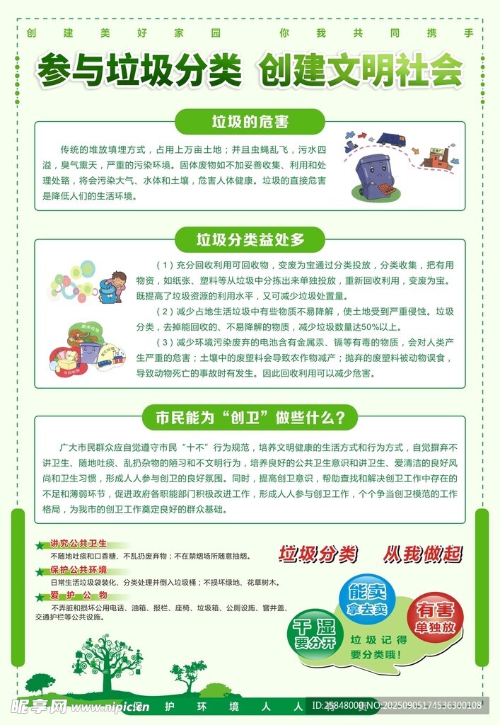 垃圾分类宣传页展示