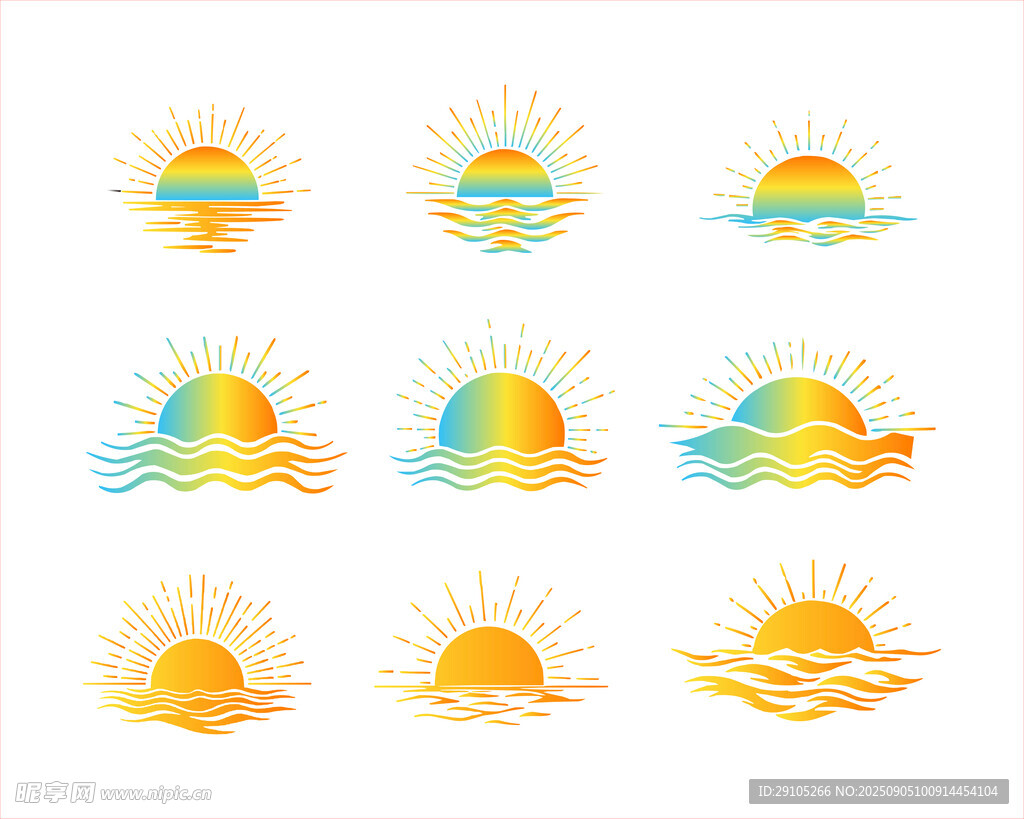 太阳与海浪图标