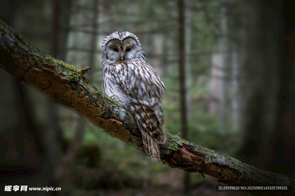 树枝上的猫头鹰