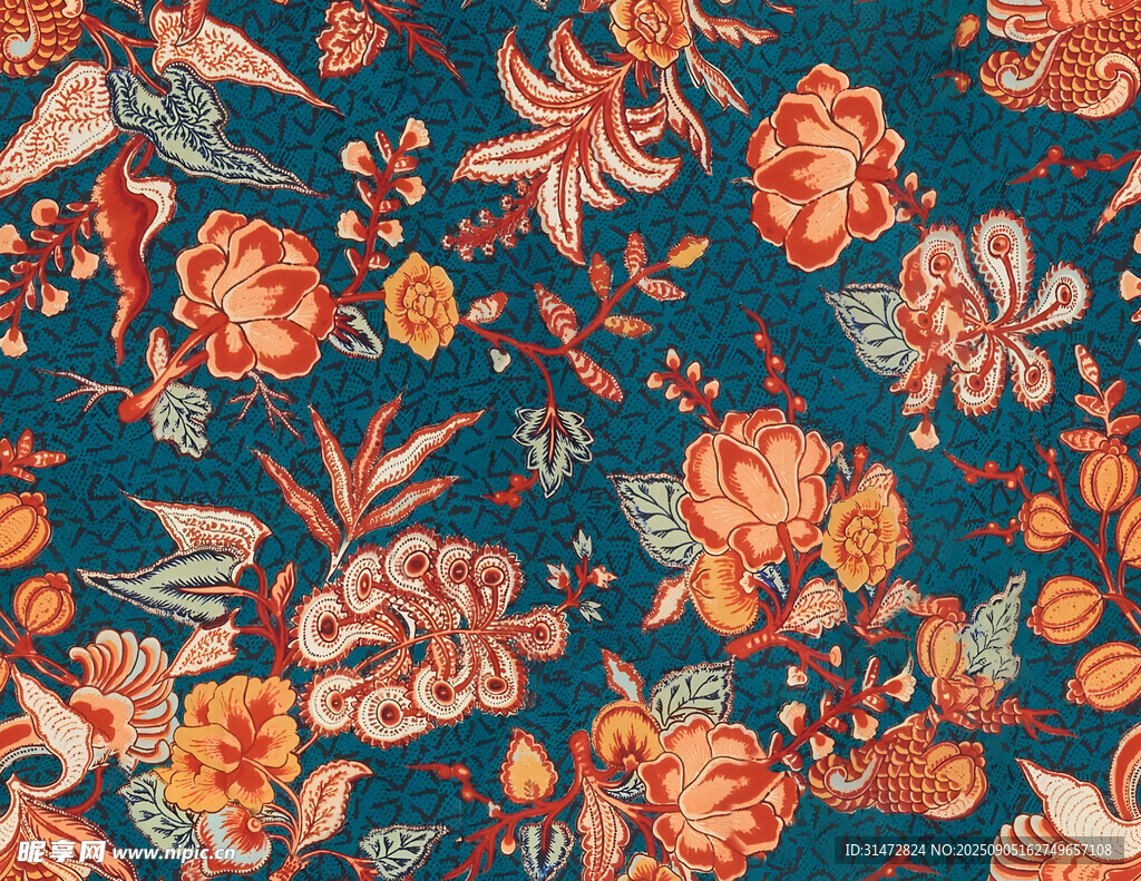 复古花卉图案背景