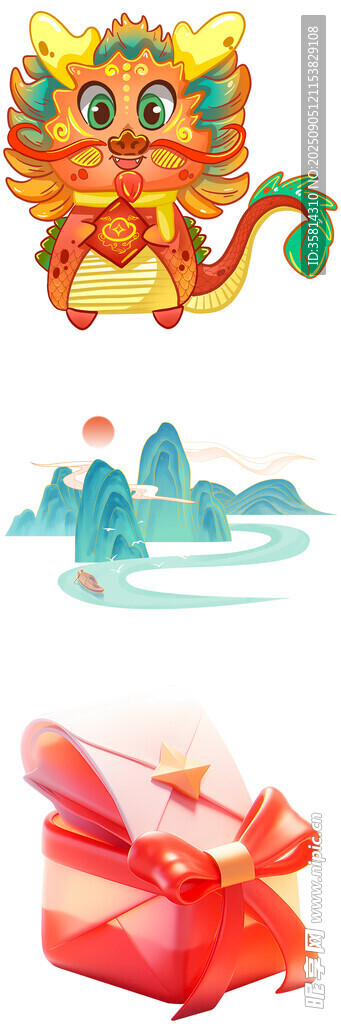 舞狮与红包喜庆场景