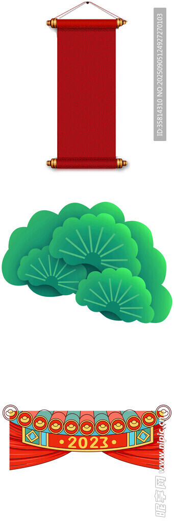 中式传统装饰元素组合