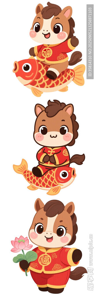 马年吉祥马贺岁形象设计素材