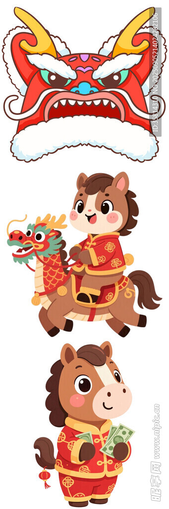 萌趣生肖玩偶与传统元素
