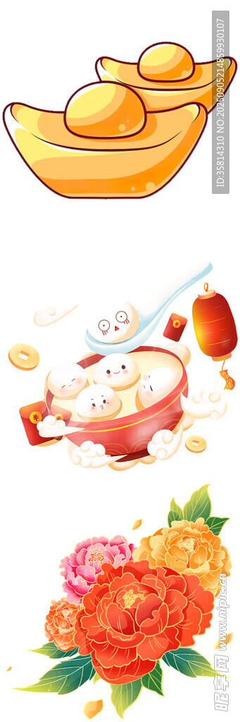 中秋月饼与花卉装饰图