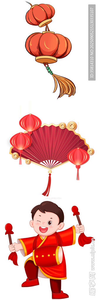 儿童喜庆装扮与传统元素