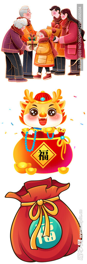 喜庆春节场景与传统元素