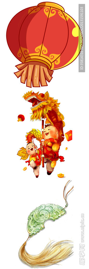 传统节日元素插画