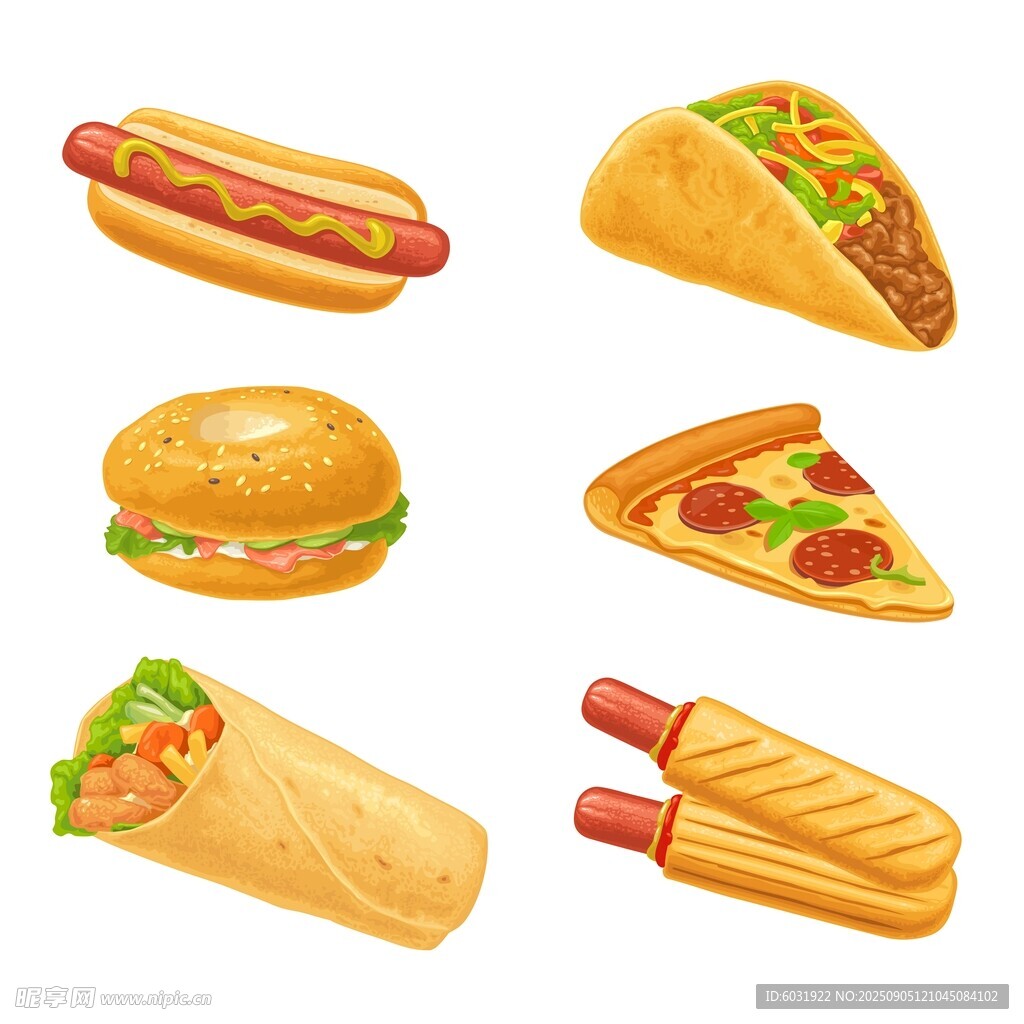 美味快餐食品插图