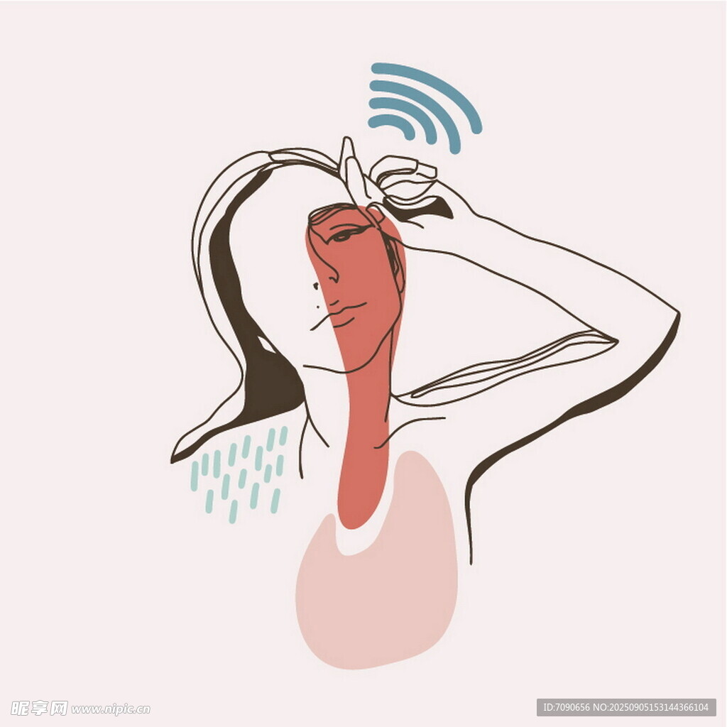 女性手持手机打电话场景