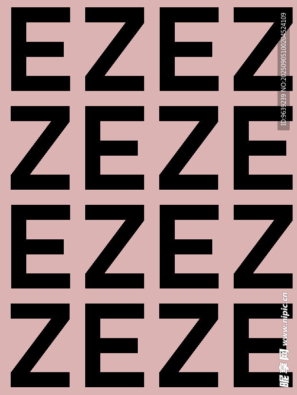 重复字母E的图案设计