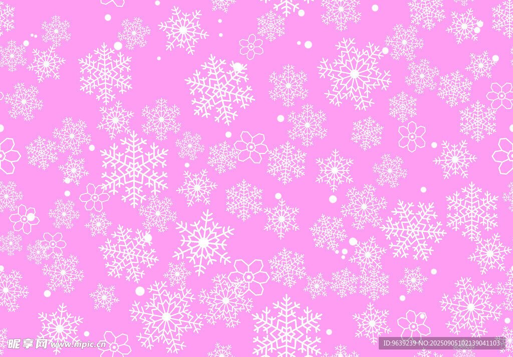 粉色雪花背景图案