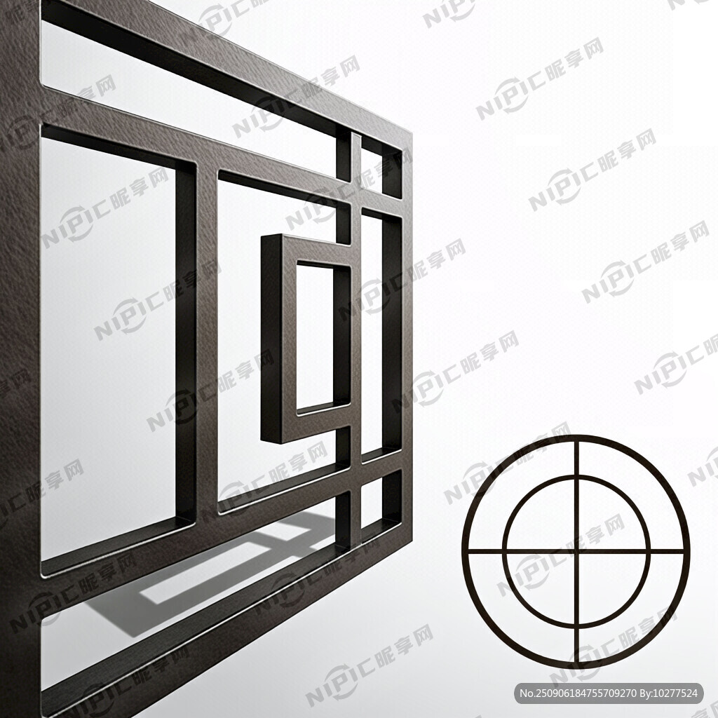金承门抽象的几何图形表达门窗