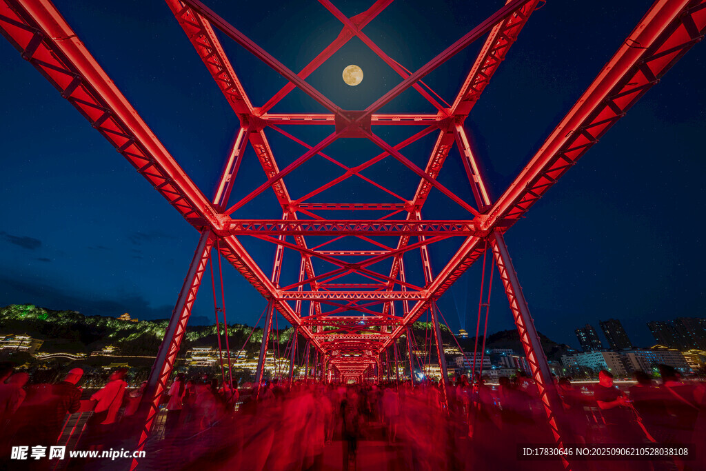 兰州中山桥夜景