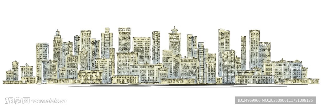城市天际线景观图