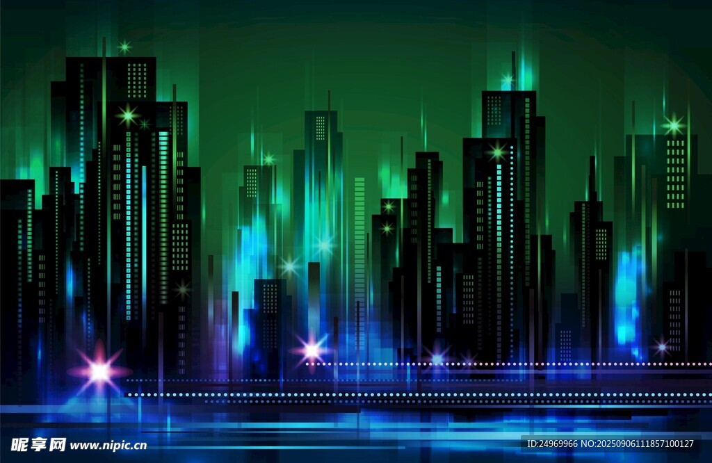 霓虹都市夜景