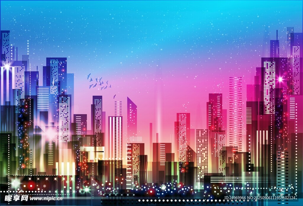 绚丽都市夜景