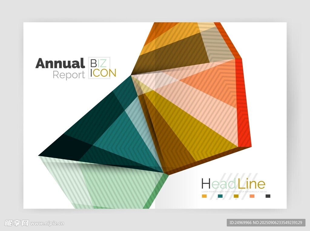 多彩几何抽象艺术图案